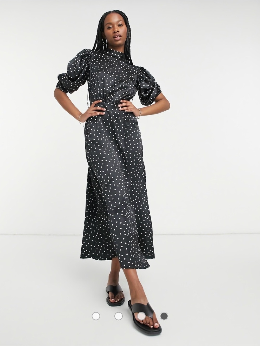 ASOS Black and White Polka Dot Maxi Dress